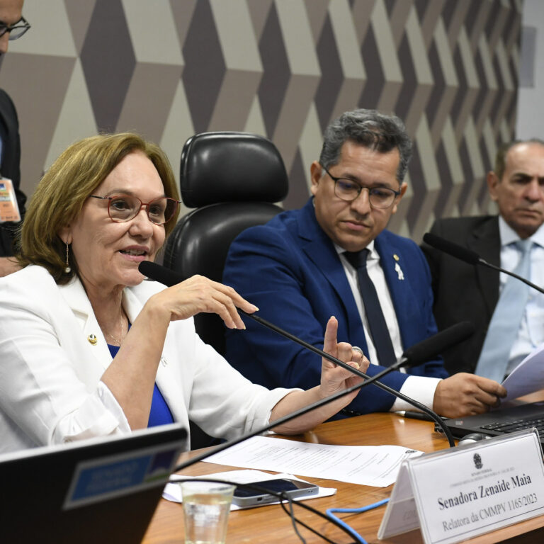 Senadora Zenaide Maia na mesa da audiência sobre o Mais Médicos.